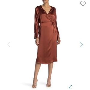 *NWT* Silk Satin Wrap Dress